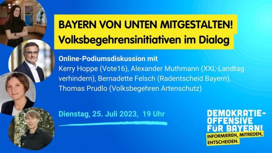 Verein Mehr Demokratie e.V. über direkte Demokratie in Bayern