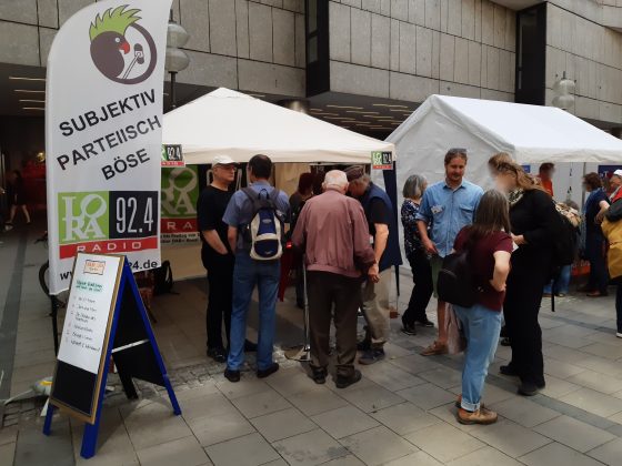 1. Mai – kommt zum LORA-Stand am Marienplatz / Kaufingerstraße!