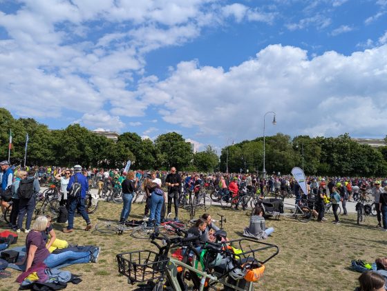 Die vergangene Radsternfahrt des ADFC in München
